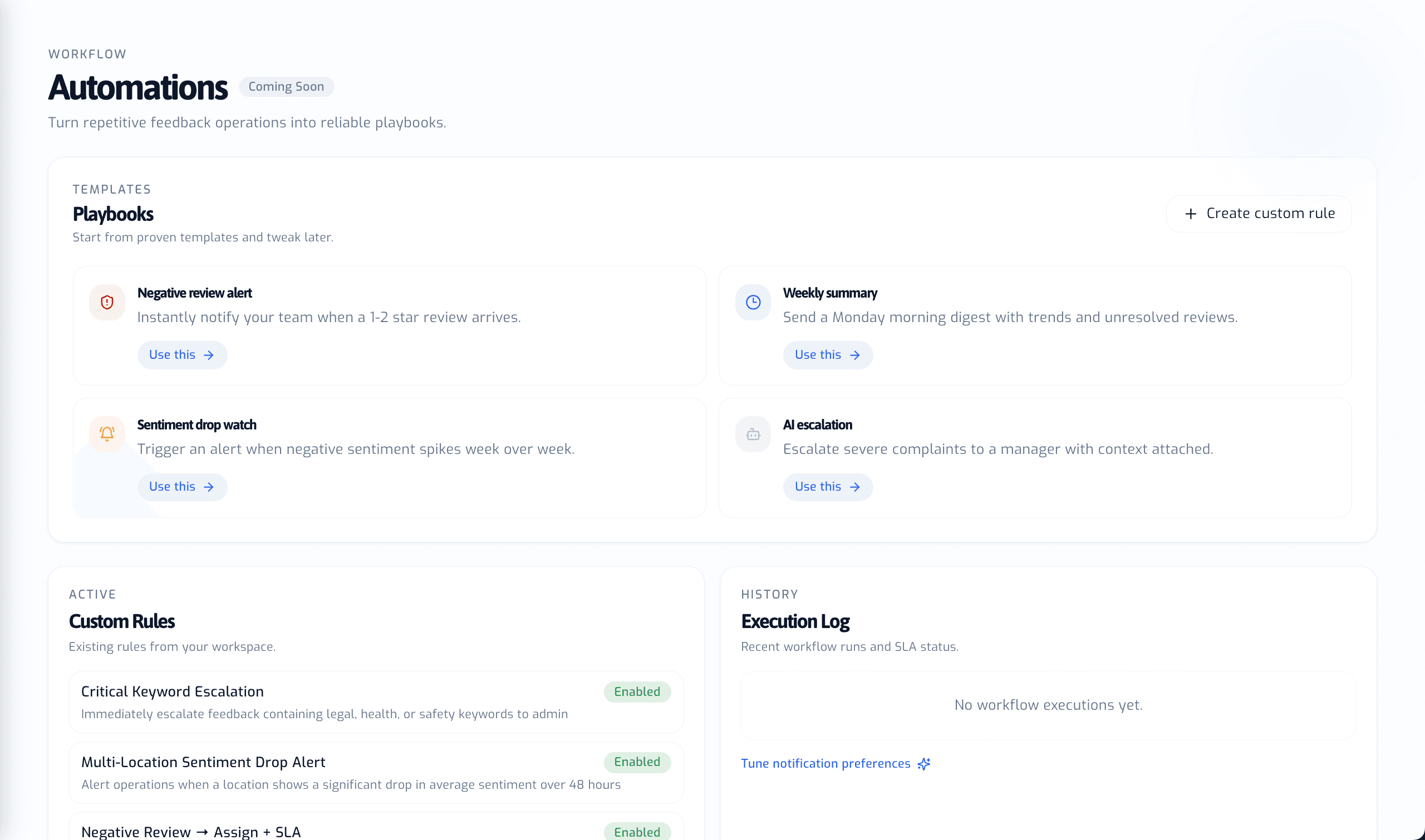 Automation and alert configuration in Loops